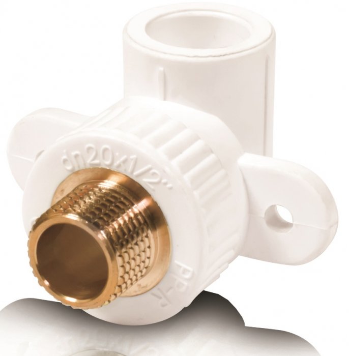 Уголок (водорозетка) 90° комбинированный с наружной резьбой и настенным ...